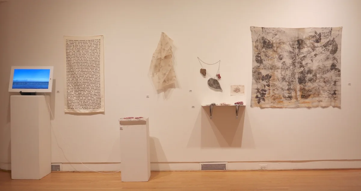 Installation view or artwork from Threads